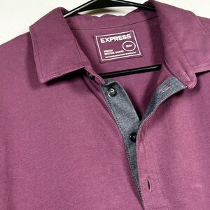 Express Men's Casual Button Down in Deep Purple